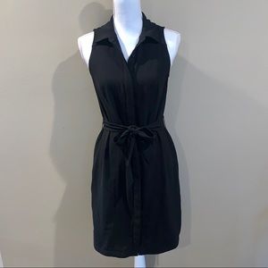 Black Button Down Dress with Collar Size 6